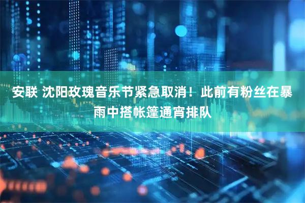 安联 沈阳玫瑰音乐节紧急取消！此前有粉丝在暴雨中搭帐篷通宵排队